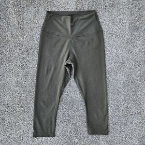 NoBull Crop Army Green Fitted Leggings Cropped Yoga Athletic Pants Women's Small